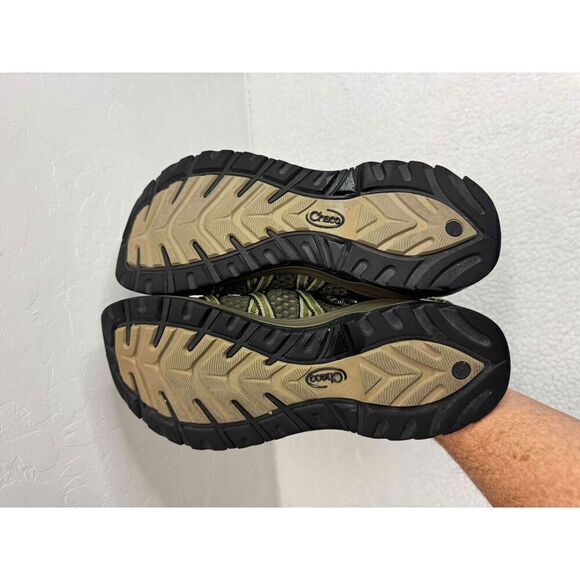 Chaco Footwear Green Black Mesh Upper Lace‎ Up Hiking Shoes Size US 12 UK 11